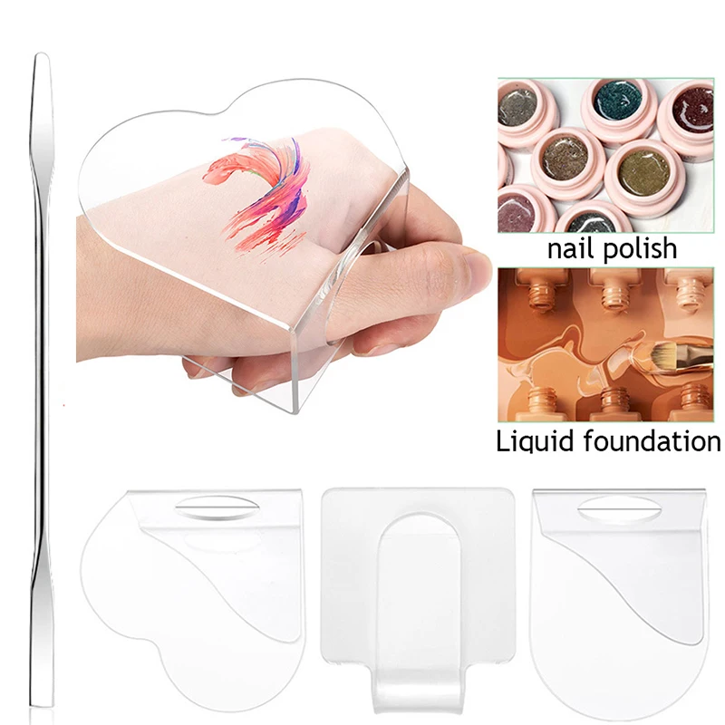 

2Pcs/Set Acrylic Palette Spatula Rod Gel Foundation Eye shadow Mixing Cream Pigments Cosmetic Makeup Nail Art Manicure Tools
