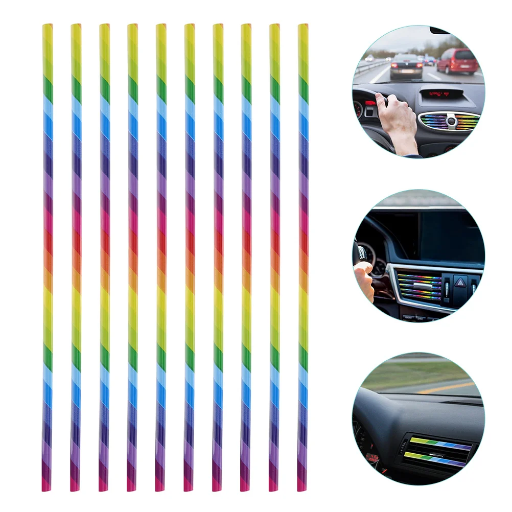 

10 Pcs Vehicle Outlet Clamp Strip Ac Vent Car Interior Decoration Decore Supplies Moulding Trim Decorative