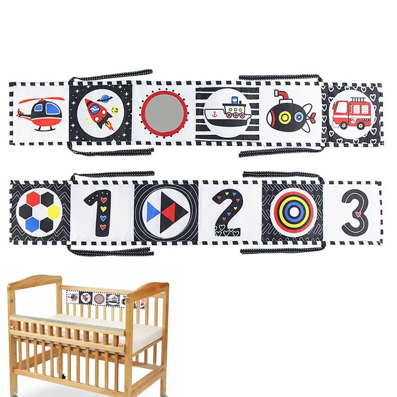 

Высококонтрастная книга для младенцев черно-белая высококонтрастная сенсорная игрушка для новорожденных Мягкая тканевая книга для раннег...