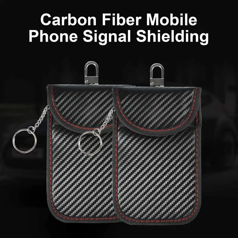 

Car Key Signal Blocker Case Fara-day Cage Fob Pouch Keyless RFID Blocking Bag
