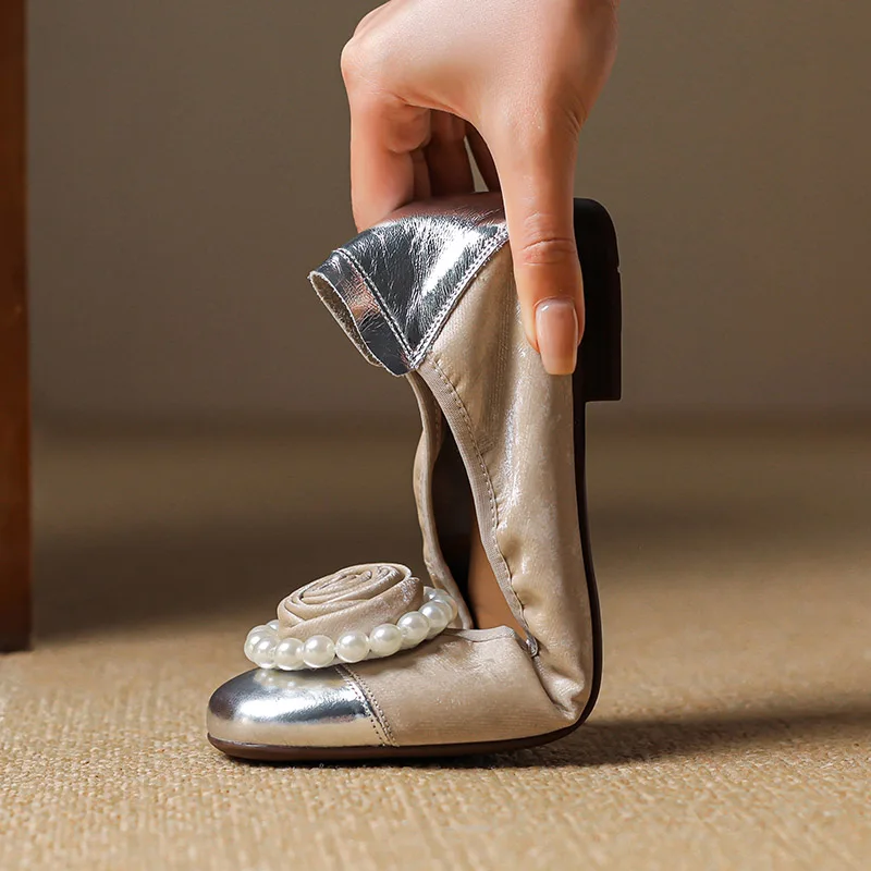 Женские туфли-лодочки Phoentin в стиле ретро с цветами и жемчугом лоскутные туфли на