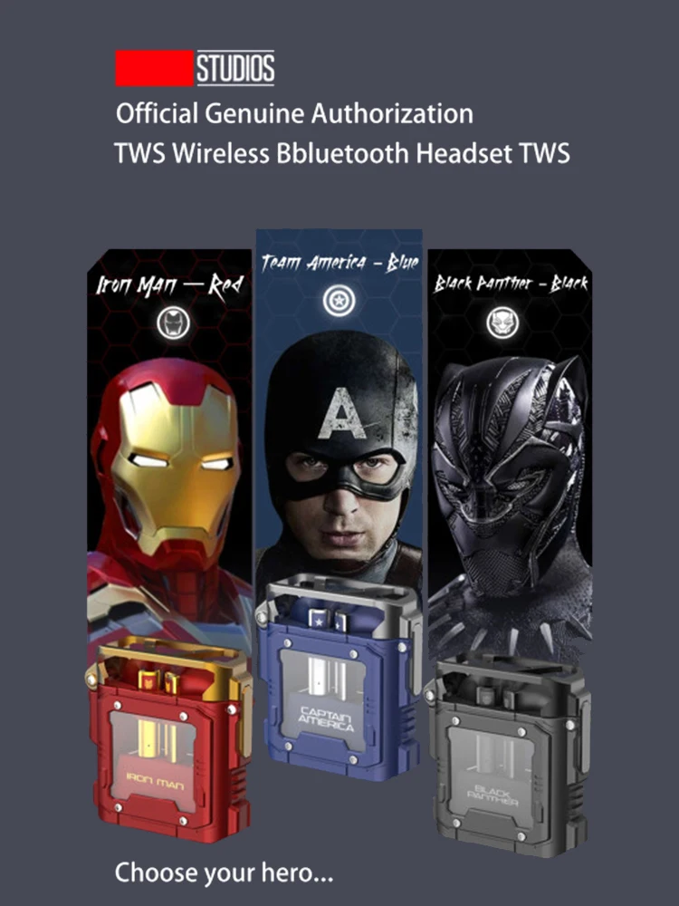 

Ṃạṛṿẹl Genuine Authorize Wireless Bluetooth Headset Earphone HiFi Sound Quality Low Latency Noise Reduce for IPhone Android
