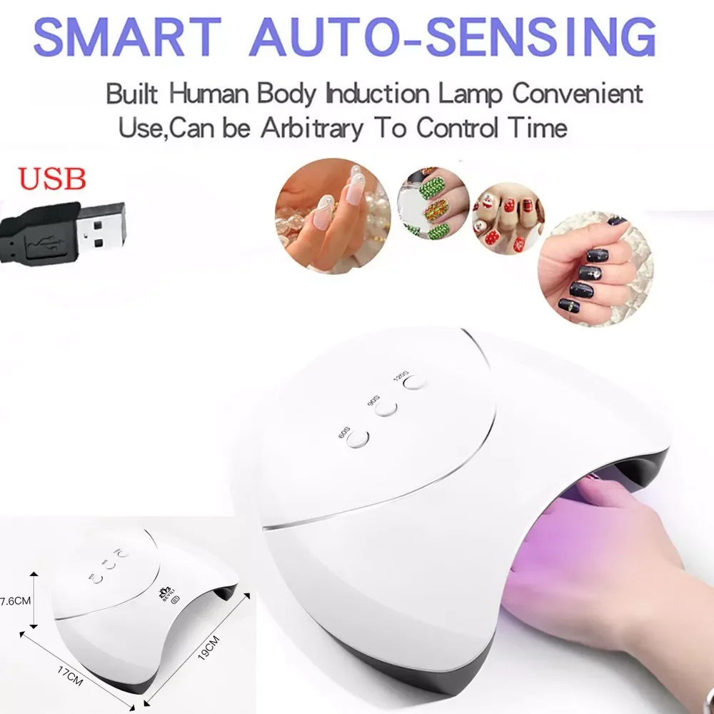 

2023NEW Machine LED Lamp Nail Nail USB Gel 36W Polish Nail Light Art Curing Dryer Gel Beetles Nail Extension Gel Kit