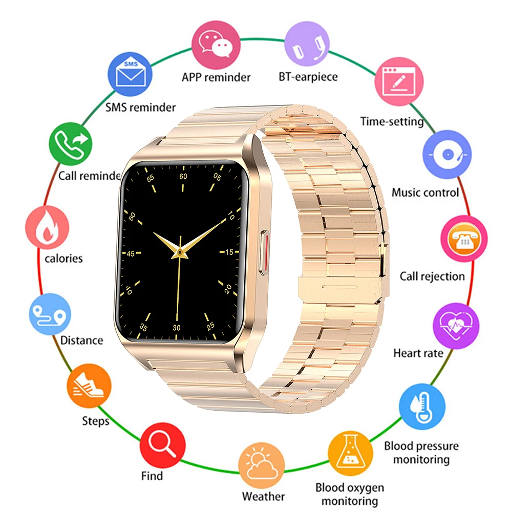 

2022 New Men Smart Watch Bluetooth Call Full Screen Waterproof Smartwatch Watch Women Blood Pressure Business Wristwatch