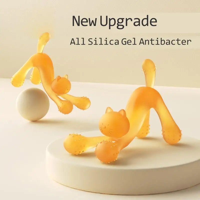 

Baby Silicone Tooth Crusher for Children to appease toy kittens Dental Anti eating Hand Bite Glue for Mother Christmas gift