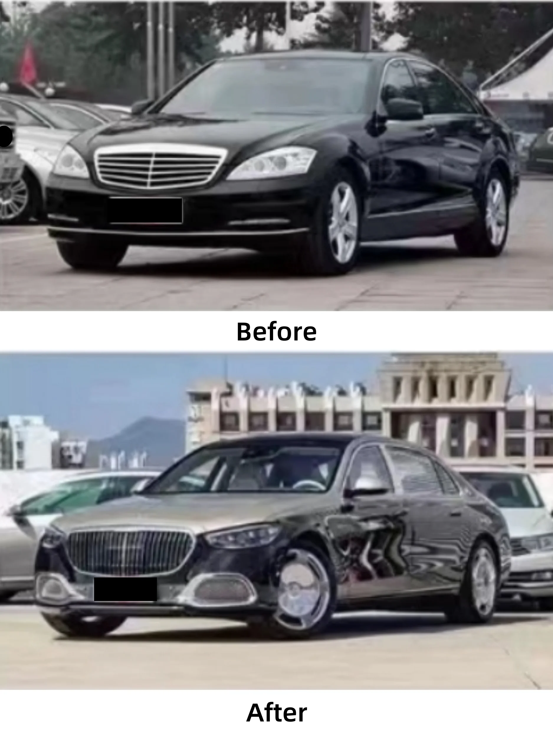 Обвес для Mercedes-Benz S CLASS W221 Обновление до W223 MAYBACH TYPE Передний задний бампер Фара