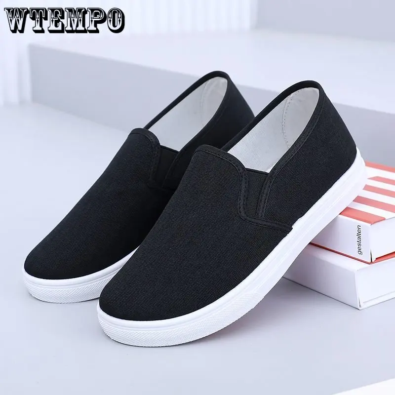 

Flat Black Cloth Shoes Women Shallow Boat Shoes Round Toe Slip on Simple Casual Commuting Korean Fashion Spring Summer Wholesale