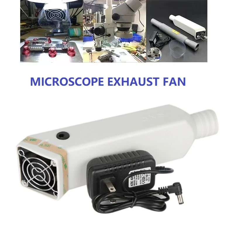 

Mini DeskTop Microscope Exhaust Fan Soldering Smoke Absorbing Pumping Tube Removing Rosin Welding Oil Gas Fume Fume Extractor