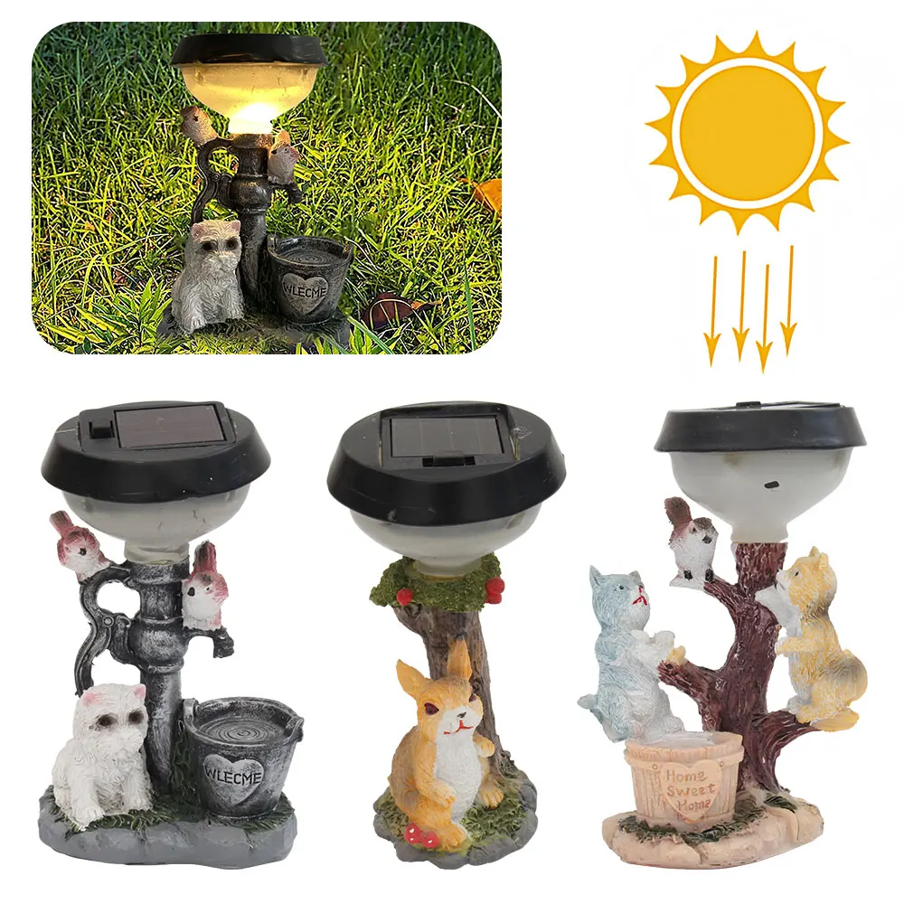 Креативное полимерное украшение на солнечной батарее в виде животного котенок