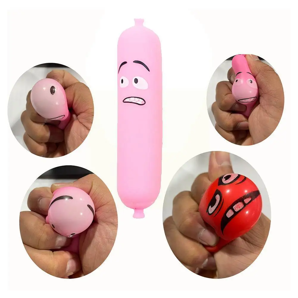 

Funny Hot Dog Shape Anti-stress Squeeze Strechable Squishy Stressball Decompression Toys For Kids And Adults Fidget Toy U1M4