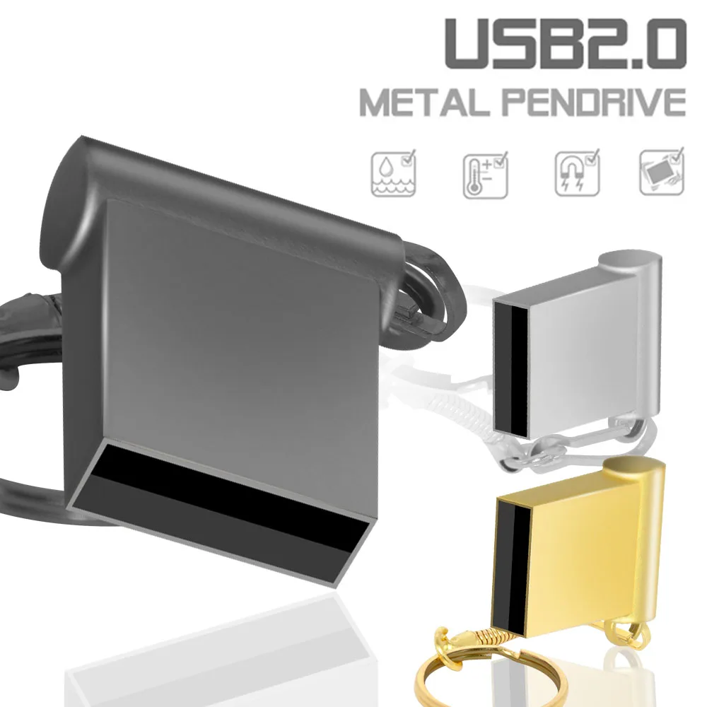 

New Super Mini Metal Usb Flash Drive 4G 8G 16G Pen Drive 32GB High Speed Memory Stick U Disk 64G Pendrive 2.0 Memoria Usb