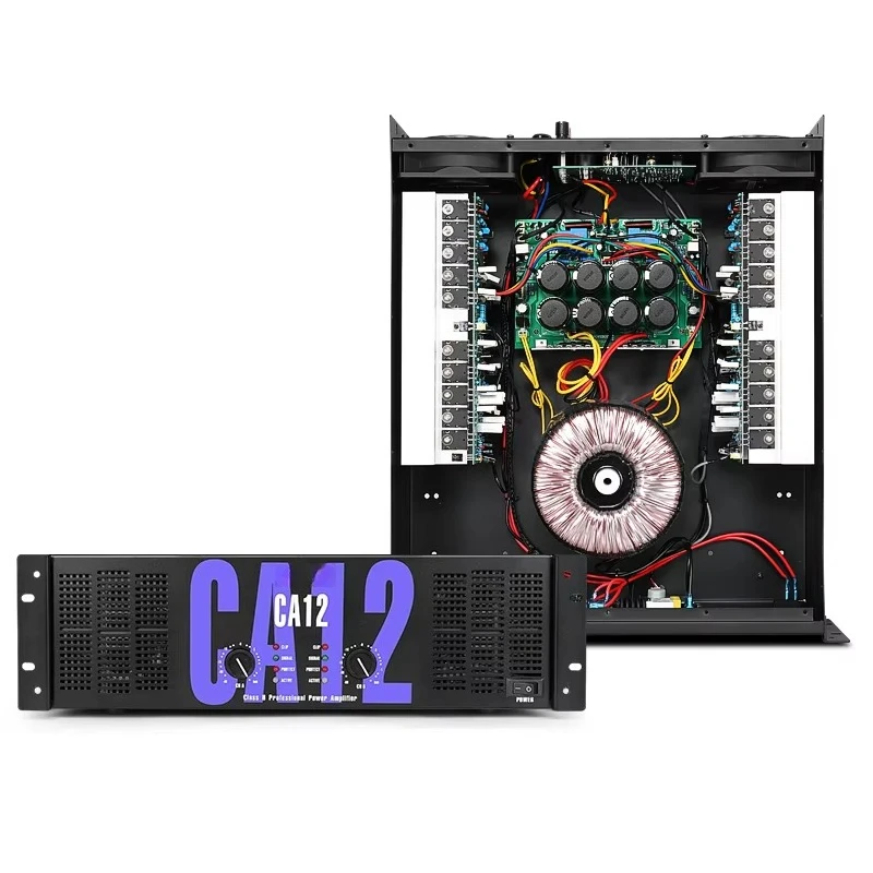 Фото Высококачественный 3U CA12 2*800W стереофонический аудиоусилитель класса H, двухканальный профессиональный усилитель мощности №1
