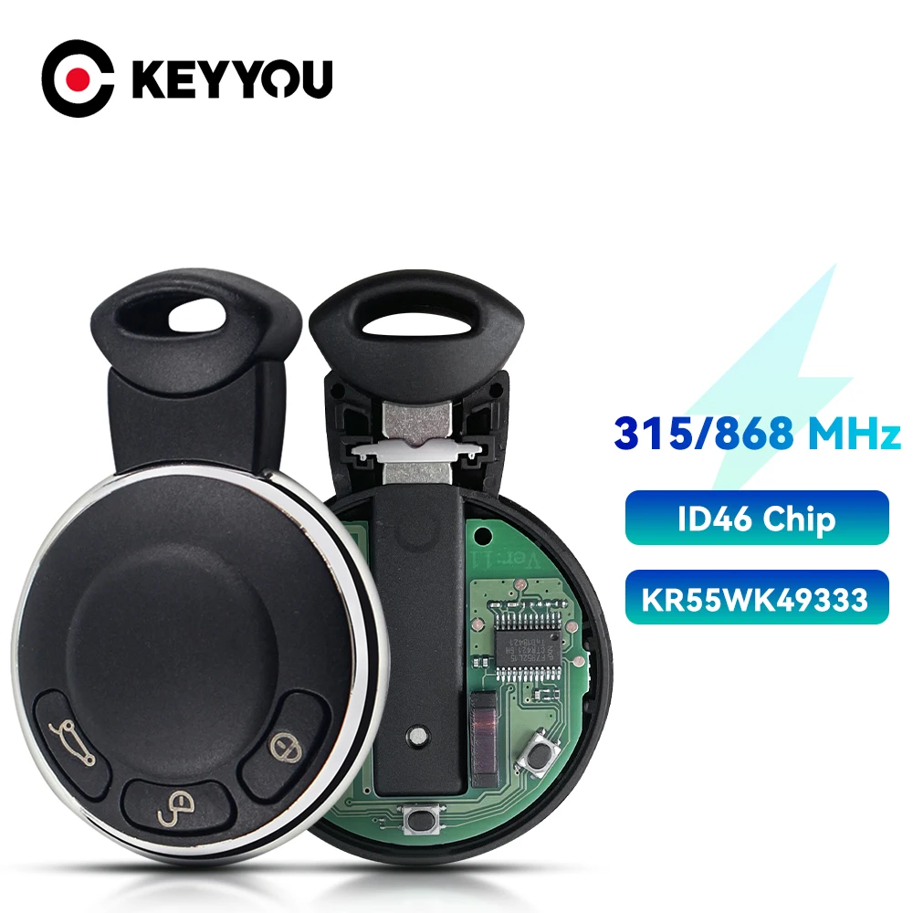 

KEYYOU KR55WK49333 315/868 МГц ID46 PCF7953 дистанционный Автомобильный ключ для BMW MINI COOPER S ONE D CLUBMAN COUNTRYMAN CABRIO