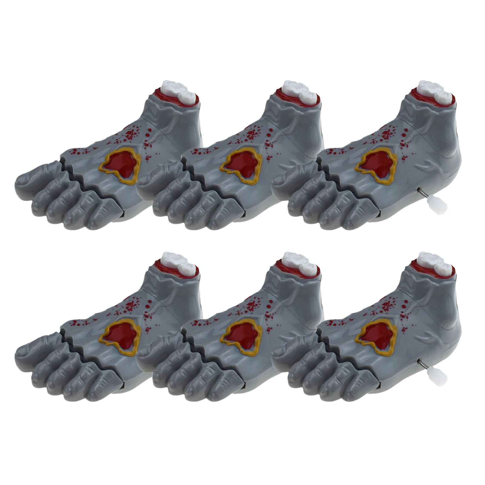 

6 Pieces Halloween Zombie Feet Wind-Up Toys 6 Pcs Halloween Zombie Feet Clockwork Toys Halloween Toys Prank Toys Halloween