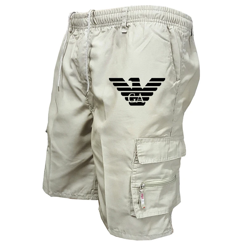 

Summer Men's Elastic Waist Tactical Pants Casual Jogging Cargo Shorts Male Luxury Multi-pockets Work Hiking Overalls Trousers