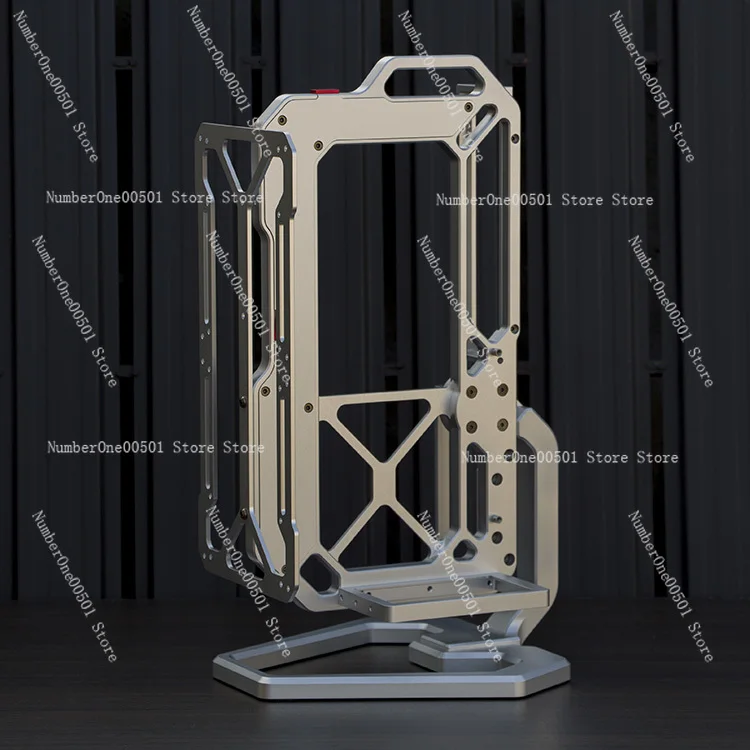 

Портативный корпус для игрового ПК с открытой рамой ITX SFX с вертикальным креплением, алюминиевый мини-шасси, настольный чехол