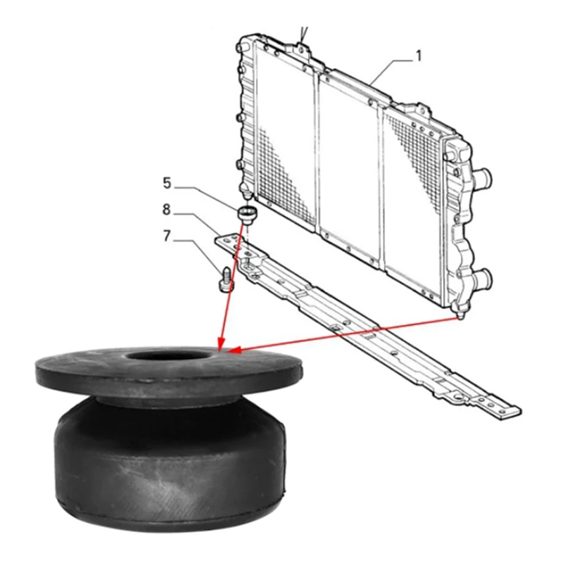 4 пары нижних радиаторов монтажная резиновая втулка для HONDA CRV 1-4 CIVIC EG EH EJ EK EM ACCORD FIT