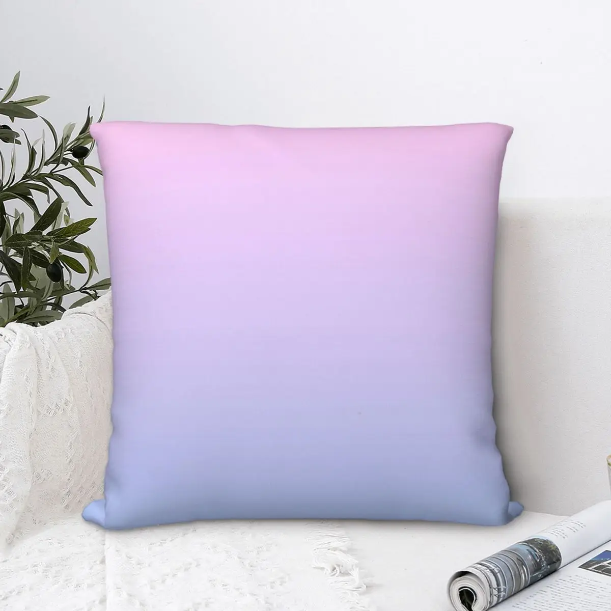 

Lilac Light Pink Polyester Cushion Cover Gradient Colorful Livingroom Car Decorative Reusable Cojines Decorativos