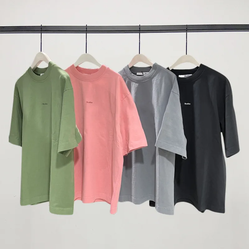 

2022 New Designer Ac Studios Smiling Face New Women Smile T-shirt Short Sleeve Tee O Neck Casual Solid Color T-shirt Summer Tops