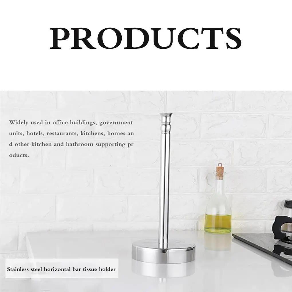 

Stainless Steel Kitchen Paper Towel Holder Dispenser For Standard Roll Paper