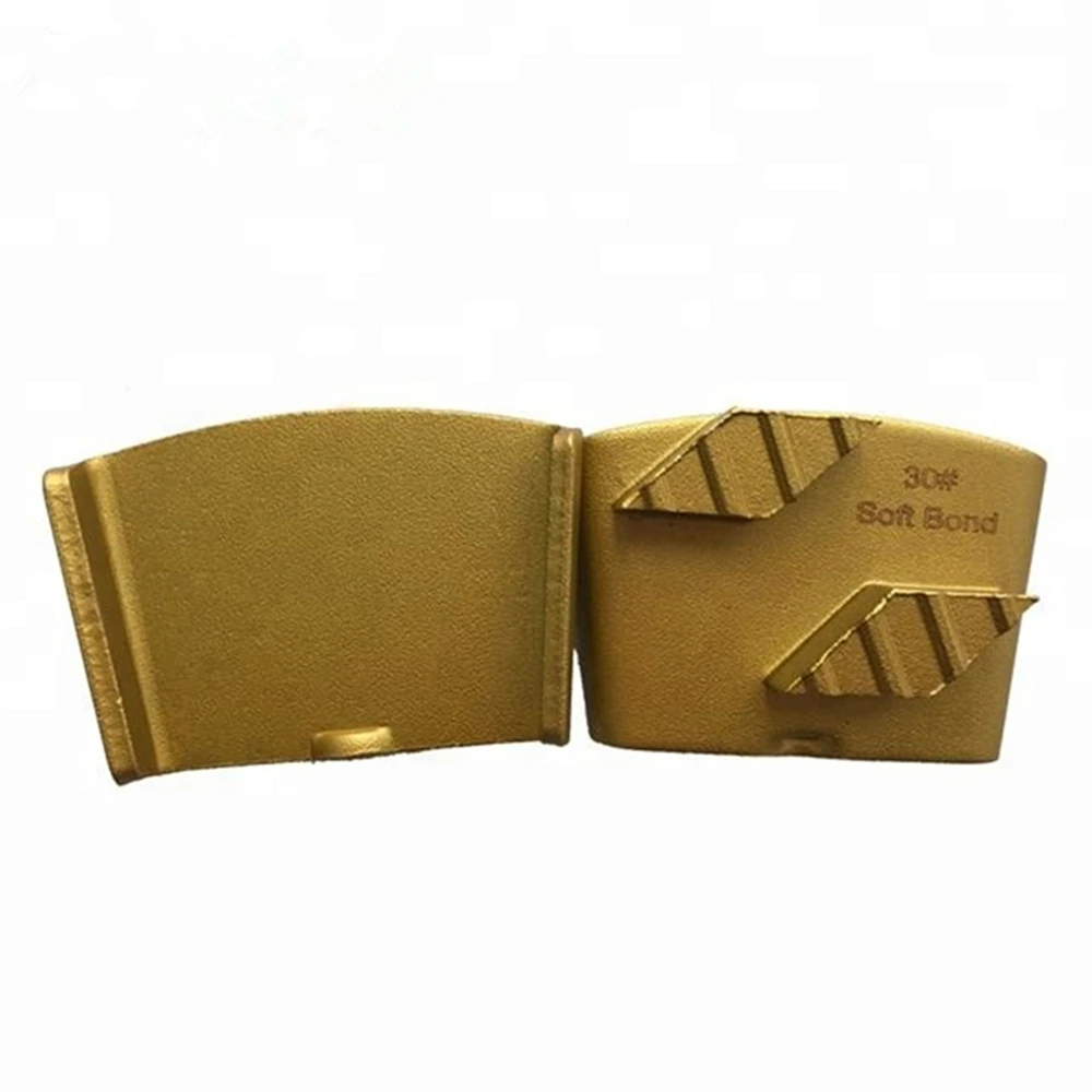 Фото Сегменты для шлифовки бетонных полов EZ80 Red Medium Bond, ромбовидные, с алмазным напылением, желтые, мягкие, для выравнивания бетона HTC №5