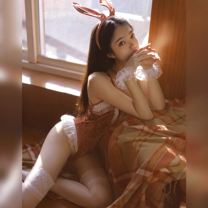 

Sexy Lingerie Passion Suit Uniform Temptation Cute Pajamas Sexy Cat Bunny Role Play Rabbit Small Chest sexy skirt