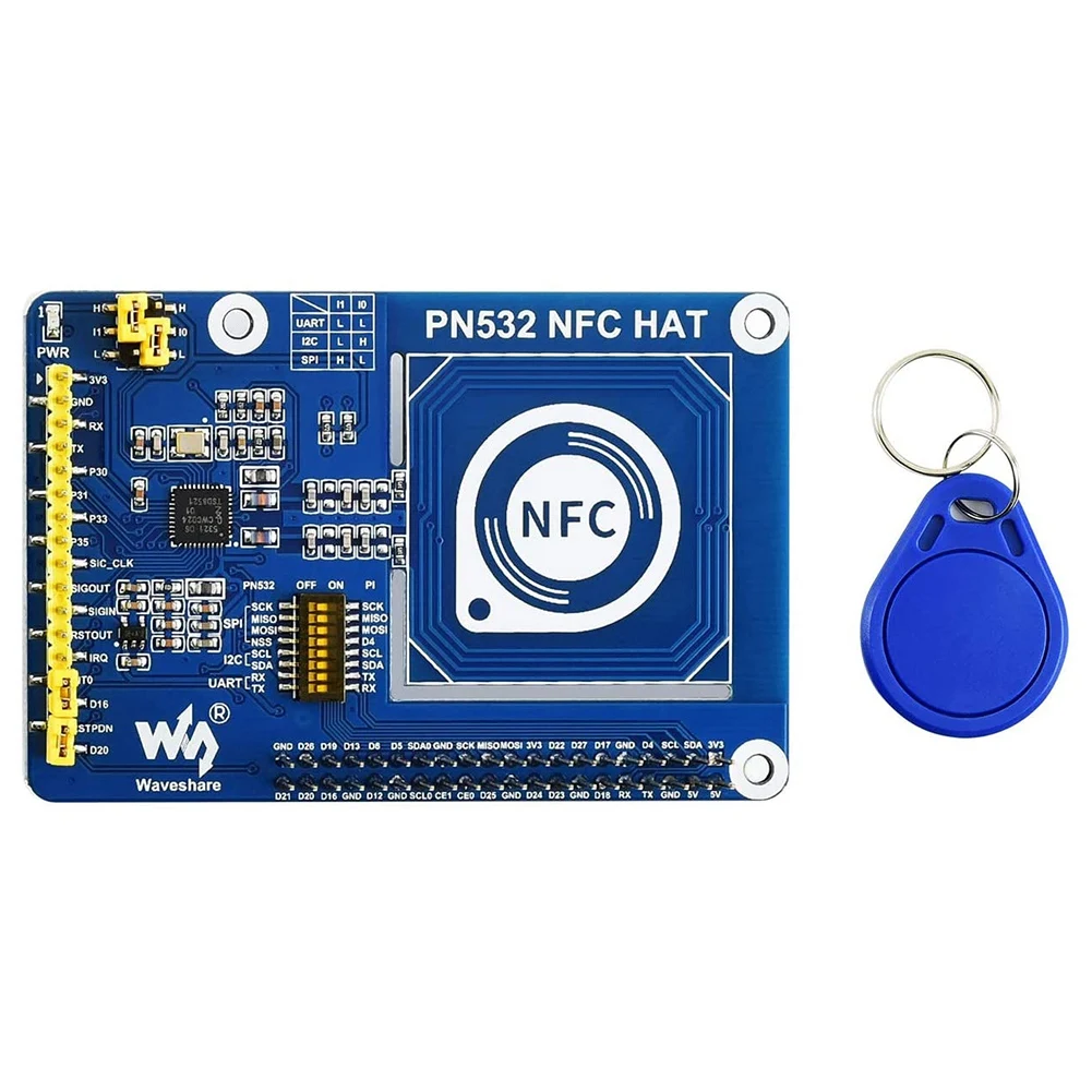 Waveshare PN532 NFC HAT для Raspberry Pi с частотой 13 56 МГц поддерживает три интерфейса связи I2C SPI