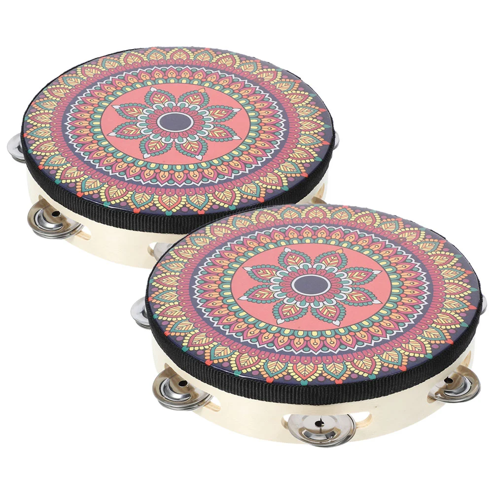 2 шт. танцевальный бубен перкуссия для выступления ручной музыкальный инструмент