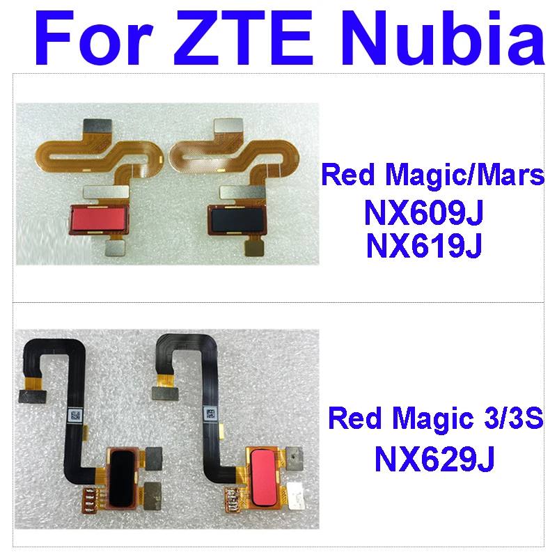 Кнопка датчика отпечатка пальца гибкий кабель для ZTE Nubia Red Magic NX609J Mars NX619J 3 3S NX629J отпечаток пальца домашняя лента-Брелок детали