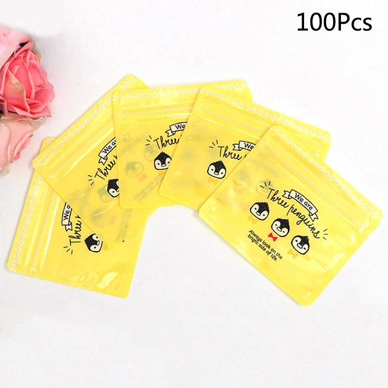 

100 шт., прозрачные пластиковые пакеты для упаковки еды