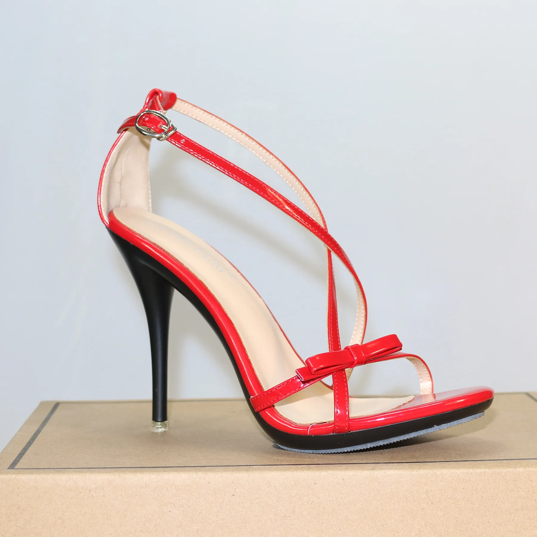 

Сандалии женские на высоком каблуке, элегантные Босоножки с открытым носком, перекрестными ремешками и ремешком на щиколотке, обувь для веч...