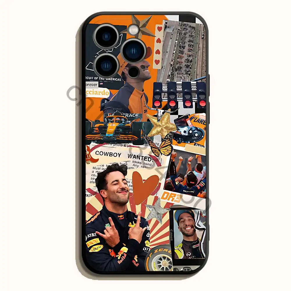 Фото Чехол D-Daniel Driver R-Ricciardo 3 черный, мягкий, из ТПУ, для iPhone 17 16 15 14 13 12 11 Pro Max Plus E Mini, силиконовый чехол для телефона №3