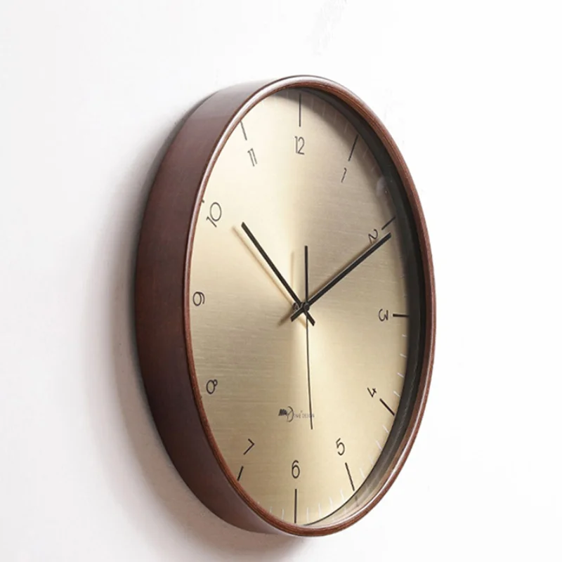 Роскошные простые цифровые настенные часы с деревянной каймой бесшумные