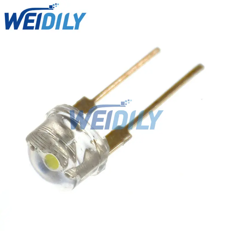 20PCS F8 8mm 0.35W Straw Hat LED Diode White Super bright LED lamp Wide Angle Transparent Strawhat LED Red Yellow Green Blue