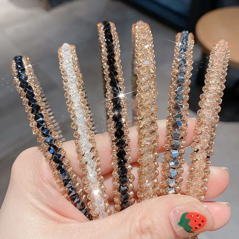 

Ободок для волос женский полосатый, модный однотонный широкий ободок в Корейском стиле ретро, повседневный аксессуар на осень и зиму