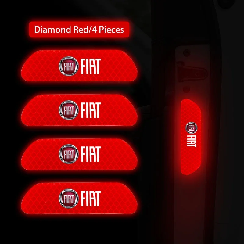 

Светоотражающая наклейка на дверь автомобиля, ночник, предупреждающая наклейка для FIAT 500 Ducato Panda Grande Punto Tipo Abarth Pulse Strada 600 500L