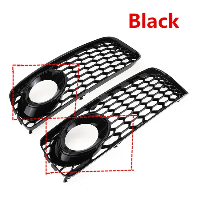 

Автомобильный передний бампер, противотуманная лампа, решетка радиатора, решетка радиатора для Audi A5 S-Line S5 B8 RS5 2008 2009 2010-2012, сетка с Сотами, шестигранные решетки