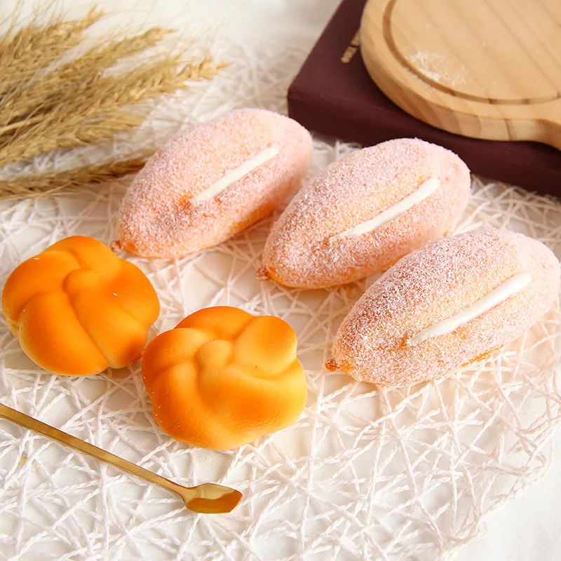 

Squishy Simulation Bread Creative Squeeze Stress Relief Toys Toast Donuts Slow Rising Food Spoof Tease People Desktop Decoration