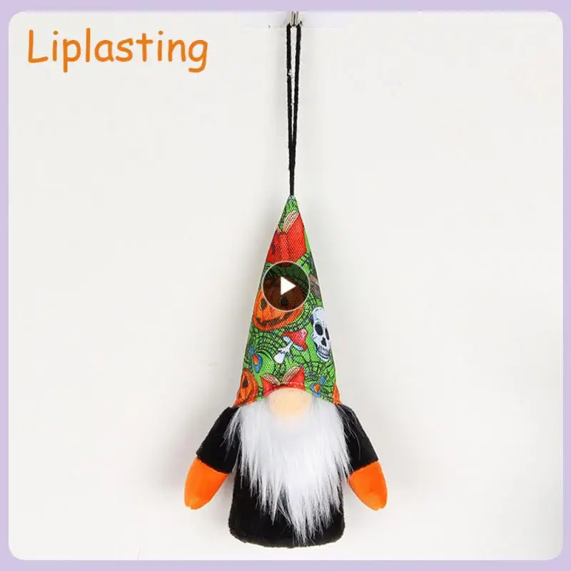 

Подвесной кулон на Хэллоуин, 10x6x24 см, светодиодная светящаяся подвесная игрушка, креативный реквизит для атмосферы, Безликие плюшевые куклы на Хэллоуин, забавные