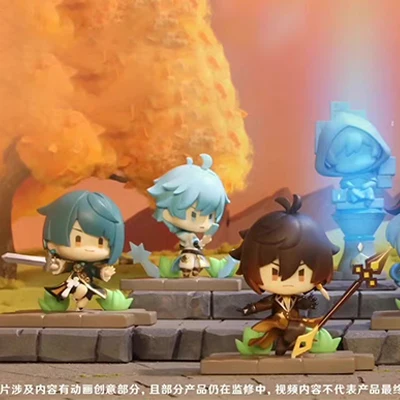 

Genshin Impact Account Liyue Chapter Battlefield Heroic Theme Series Blind Box Guess Bag Mystery Box Bag Toy Cute Model Toy