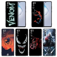 phone case for samsung note 8 9 10 m11 m12 m30s m32 m21 m51 f41 f62 m01 case soft silicone cover spiderman venom logo marvel