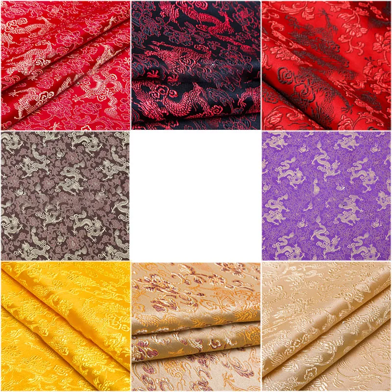 0 5*1 5 м Ретро Стиль узор в виде дракона вышитые парча шелковой атласной ткани для