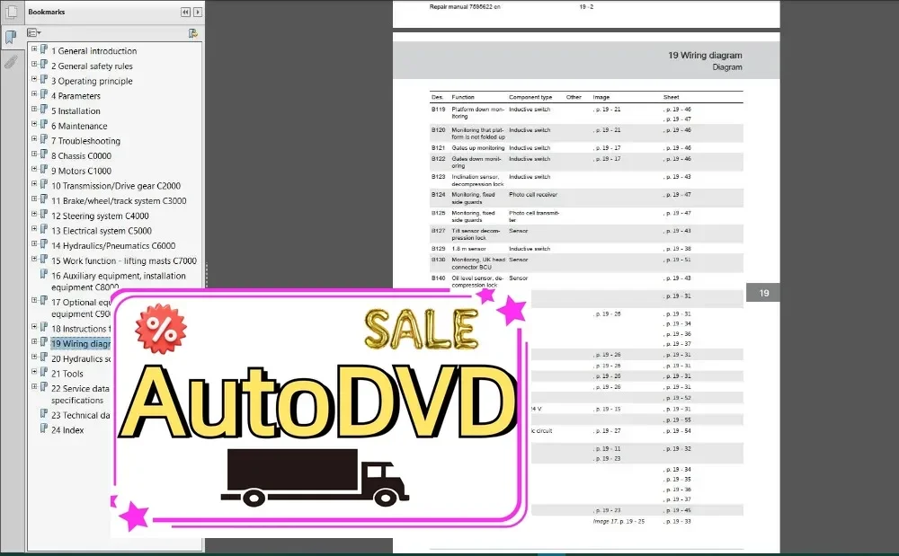 Каталог запасных частей для вилочного погрузчика AutoDVD Cesab и руководство по обслуживанию, полный DVD 28 ГБ (art.: 3920ced814fce) - 3920ced814fce