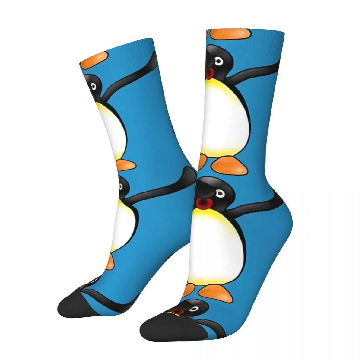 

Hip Hop Retro Angry Dabbing Crazy Men's Socks Pingu Noot Pinga Penguin TV Unisex Harajuku Printed Novelty Happy Crew Sock Boys