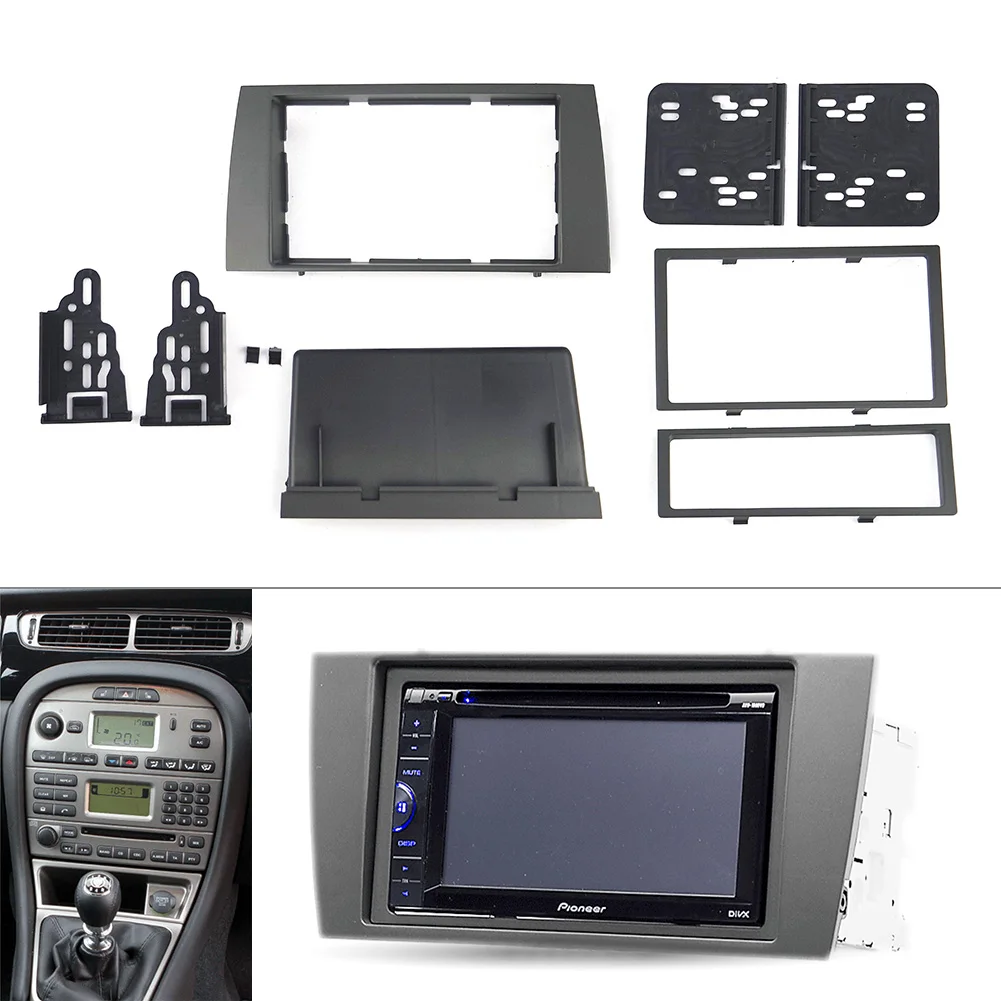 

Car Stereo Radio Fascia Panel 2 Din Frame Dash Kits ABS for JAGUAR X-type 2002-2008 / S-Type 2003 2004 2005 2006 2007 2008