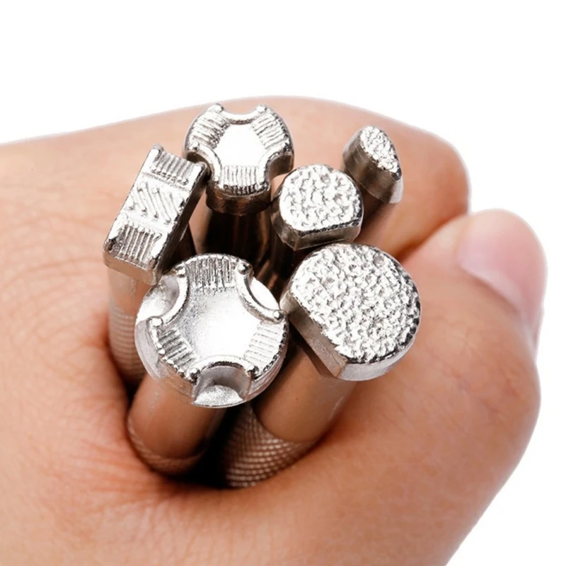 6/20 шт. инструменты для штамповки кожи штампы рукоделия перфорации работы с кожей