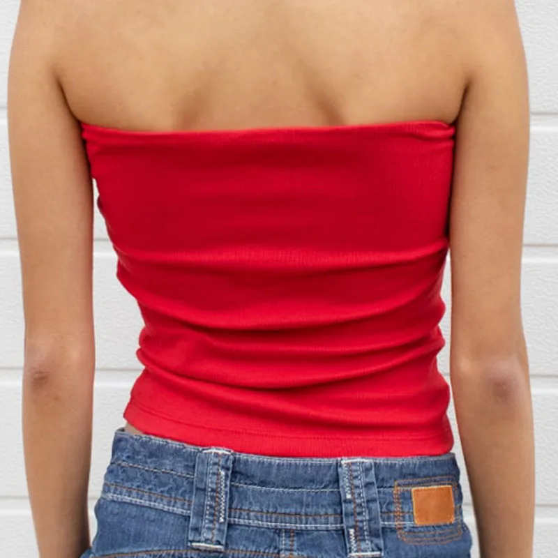 Сексуальный красный топ без рукавов с вышивкой в виде звезд готическом стиле