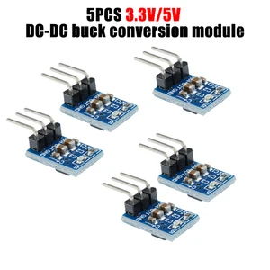 5pcs AMS1117-3.3V/5V Power Module DC-DC Buck Conversion Module DC4.5V-7V/DC6V—12V to 3.3V/5V 800mA Step-down Board Regulator