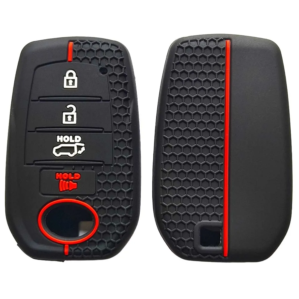 

Силиконовый чехол для автомобильного дистанционного ключа, откидной чехол для ключа для Toyota Corolla Hatchback Yaris Cross Hilux LC200 LC250 LC300, 4-кнопочный