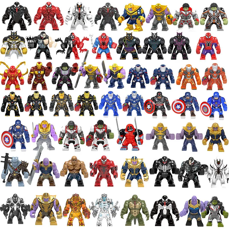 New Marvel Avengers series 3D superhero characters large model building blocks assembly toys children's birthday gifts boys girl